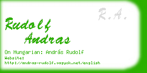 rudolf andras business card